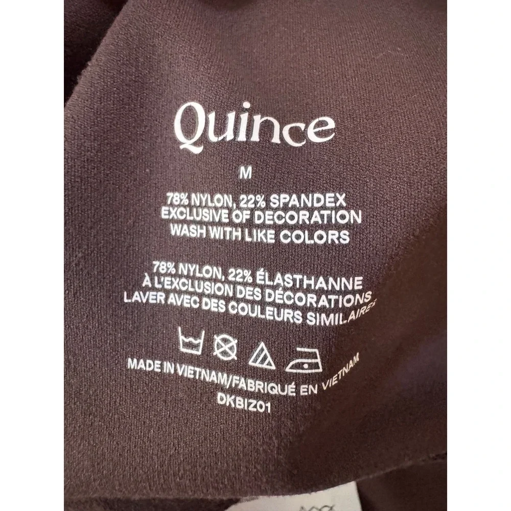Quince Ultra-Form Maternity Pocket Leggings Espresso Brown Size M 28